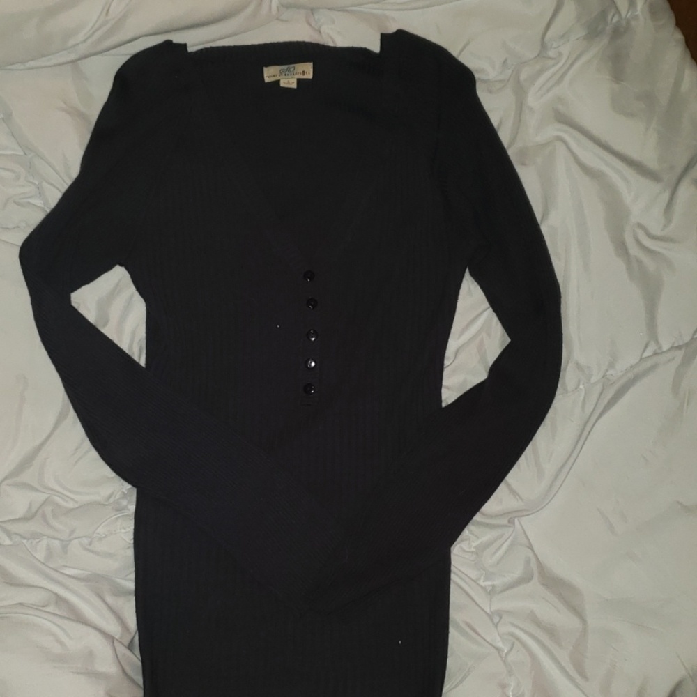 Royal blue deep vneck sweater